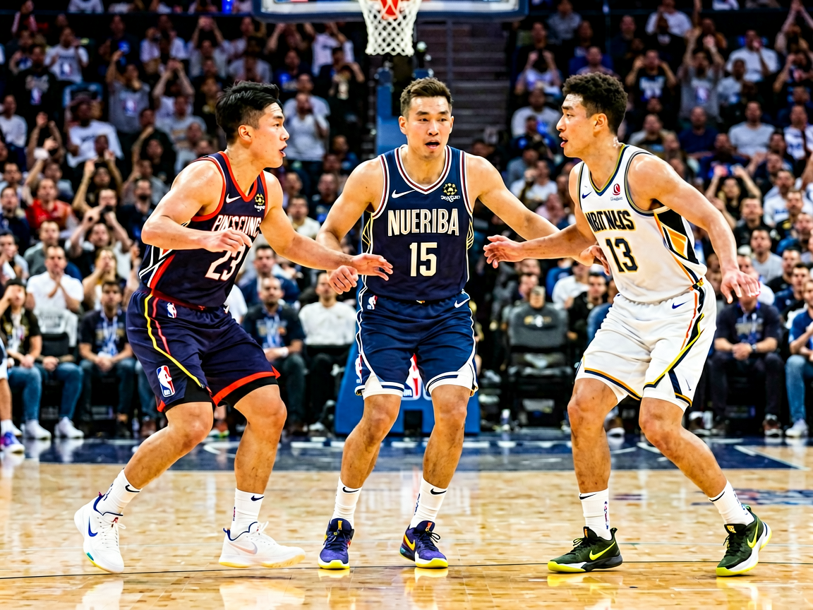 NBA球员赛场拼搏画面